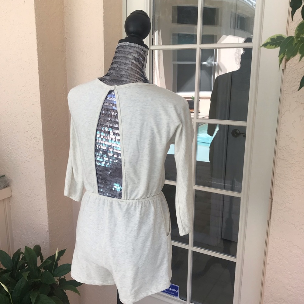 Beige Open Back Romper - Picture 4 of 11